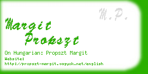 margit propszt business card